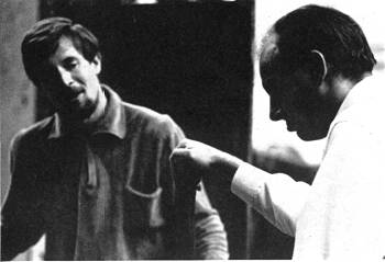 Alan in rehearsal for Burgundy in 'Henry V'