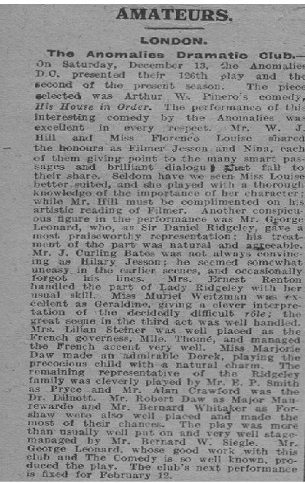 Review mentioning Lilian Steiner