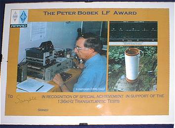 A Peter Bobek award